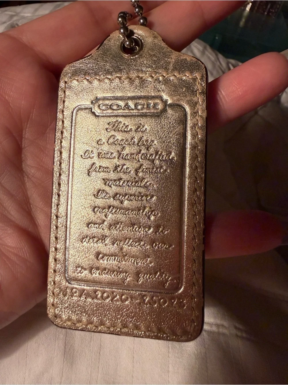 Coach Creed XL Gold Hangtag